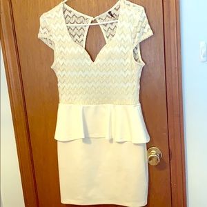 White lacy formal dress